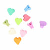 2110639539 Haarspeld Haarklemmen 2,5cm – Klein Hartvorm – Blauw Groen Geel Roze Paars Oranje – Set van 10
