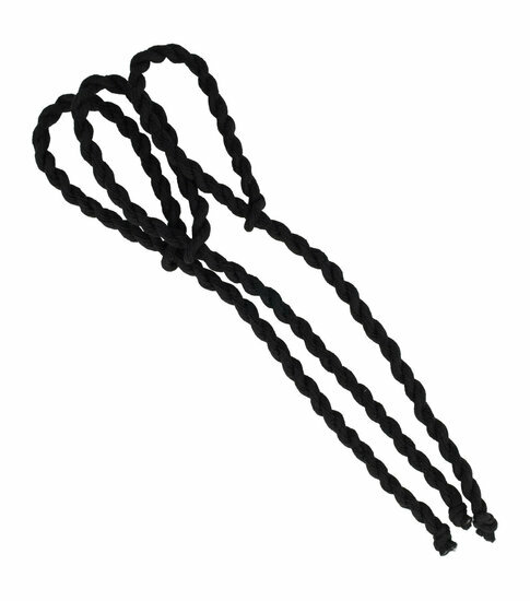 2110639689 Haarelastieken basic - Hair Tie koord - Zwart – Set van 3