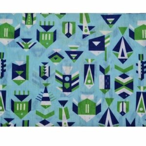 Haarband multifunctioneel - Vissen patroon 45x25cm - Blauw