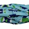 2110643121 Haarband multifunctioneel - Vissen patroon 45x25cm - Blauw