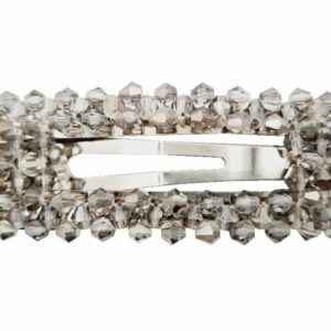 Haarspeld Klikklak 8 cm - Facet Kralen - Grijs