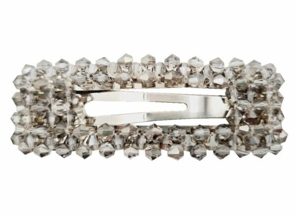 2110643178 Haarspeld Klikklak 8 cm - Facet Kralen - Grijs