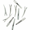 2110643187 DIY haarspeld gebogen 4,5 cm – metalen alligatorspeldjes – zilver – set van 10