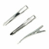 2110643190 DIY haarspeld gebogen 4,5 cm – metalen alligatorspeldjes – zilver – set van 10