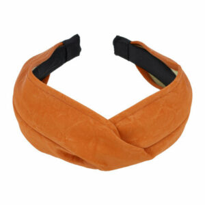 Haarband Diadeem 6cm – Twist & Kreukelpatroon Stof – Bruin