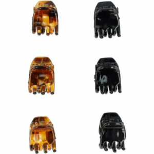 Haarspeld Haarklemmen 1cm – Basic Glans – Zwart Bruin – Set van 6