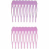2110643301 Haarspeld Sierkam Opsteekkammen - Basic grove tand 4,5cm - Paars - Set van 2