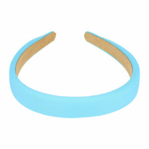 Haarband Diadeem 2cm – Zacht Gevuld – Effen Kleur Stof – Blauw