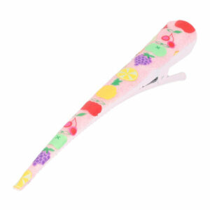 Haarspeld Duckklem 13cm – Basic – Fruitprint – Metaal – Roze