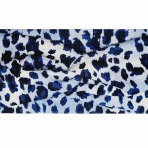 Haarband Twist 9cm – Panterprint – Jersey Stof – Blauw