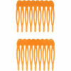 2110679715 Haarspeld Sierkam Opsteekkammen - Basic grove tand 4,5cm - Oranje - Set van 2