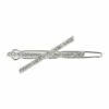 2110679769 Haarspeld haarclip - Strik strass steentjes 4,5cm - Zilver
