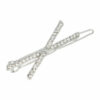 2110679772 Haarspeld haarclip - Strik strass steentjes 4,5cm - Zilver