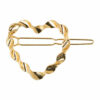 2110679823 Haarspeld haarclip - Hart vorm gedraaid 4cm - Goud