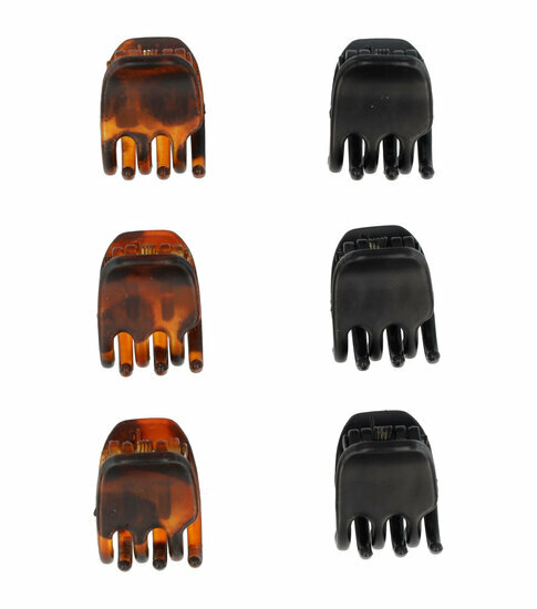 2110679961 Haarspeld Haarklemmen 1,5cm – Basic – Zwart Bruin – Set van 6