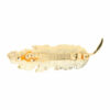 2110680546 Haarspeld Patentspeld Veervorm 7cm – Metaal Feather – Goud