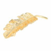 2110680552 Haarspeld Patentspeld Veervorm 7cm – Metaal Feather – Goud