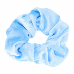 Haarelastiek Scrunchie – Basic – Velvet Stof – Lichtblauw