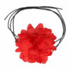 2110681431 Haarband bloem - Veter striklint - Rood