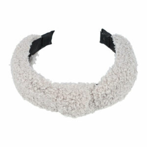 Haarband Diadeem 4cm – Knoop & Teddy Stof – Grijs