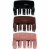 2110709049 Haarspeld Haarklemmen 8cm – XL Recht Model – Zwart Bruin Roze – Set van 3