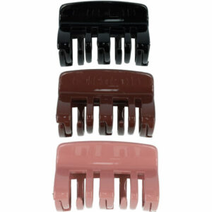 Haarspeld Haarklemmen 8cm – XL Recht Model – Zwart Bruin Roze – Set van 3