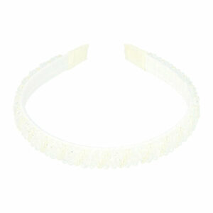 Haarband Diadeem 1,5cm – Parelkralen & Facetkralen – Wit