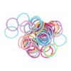 2110709094 Haarelastiekjes mini - Dun zonder metaal 2cm - Roze paars geel blauw - Set van 50