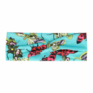 Haarband Twist 7,5cm – Vlinderprint – Jersey Stof – Groen Roze Blauw