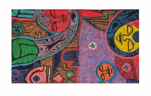 2110709136 Haarband multifunctioneel - Ibiza patroon 45x25cm - Roze