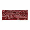 2110709160 Haarband Twist 10cm – Paisleyprint – Jersey Stof – Donkerrood