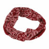 2110709163 Haarband Twist 10cm – Paisleyprint – Jersey Stof – Donkerrood
