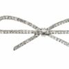 2110714101 Haarspeld schuifspeldje - Strik strass steentjes 7cm - Zilver