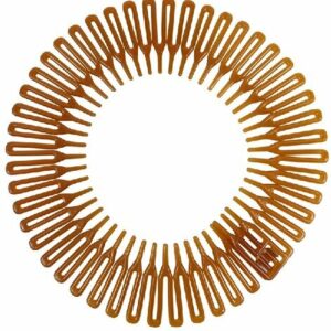 Haarband Diadeem – Kamdiadeem – Zigzag – Flexibel Kunststof – Bruin