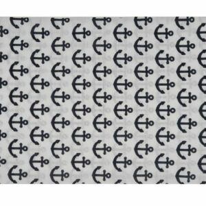 Haarband multifunctioneel - Maritiem patroon 45x25cm - Wit grijs