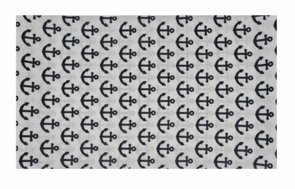 2110714164 Haarband multifunctioneel - Maritiem patroon 45x25cm - Wit grijs