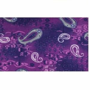 Haarband multifunctioneel - Paisley patroon 45x25cm - Paars