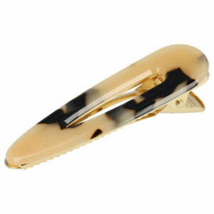 Haarspeld Duckklem 6,5cm – Open Vorm – Marmerprint – Bruin