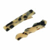 2110723173 Haarspeld Duckklemmen 6,5cm – Recht & Wave Marmerprint – Zwart Beige – Set van 2