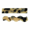 2110723176 Haarspeld Duckklemmen 6,5cm – Recht & Wave Marmerprint – Zwart Beige – Set van 2