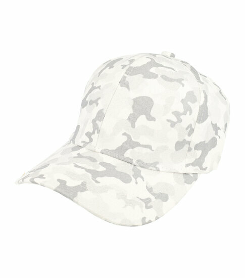2110723401 Cap pet verstelbaar – camouflageprint – one size – wit/grijs