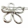2110727406 Haarspeld Haarclip 3,5cm - Bloem Parel Strass Steentjes - Zilver Wit