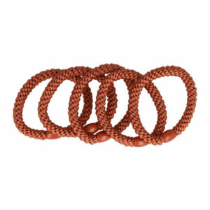 Haarelastieken basic - Hair Tie - Bruin - Set van 5