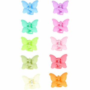 Haarspeld Haarklemmen 2,5cm – Klein Vlindervorm – Blauw Groen Geel Roze Paars Oranje – Set van 10