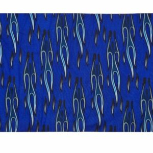 Haarband multifunctioneel - Vlammen patroon 45x25cm - Blauw