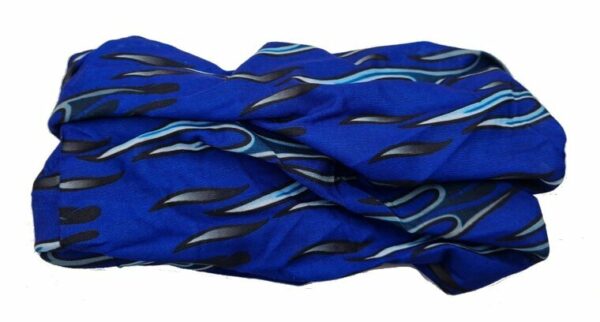 2110727565 Haarband multifunctioneel - Vlammen patroon 45x25cm - Blauw
