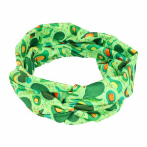 Haarband Twist 11cm – Avocado Print – Jersey Stof – Groen