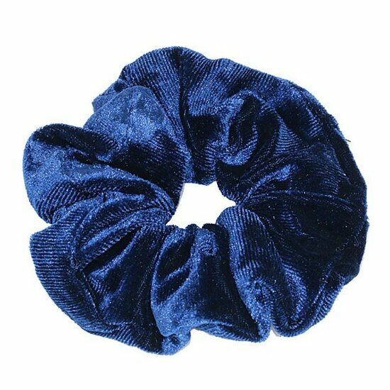 2110727850 Haarelastiek Scrunchie – Basic – Velvet Stof – Blauw