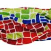 2110727886 Haarband multifunctioneel - Blok patroon 45x25cm - Multicolor