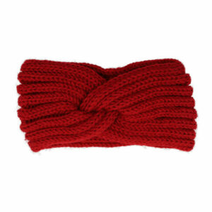 Haarband Twist 10cm – Effen Kleur – Gebreide Stof – Rood